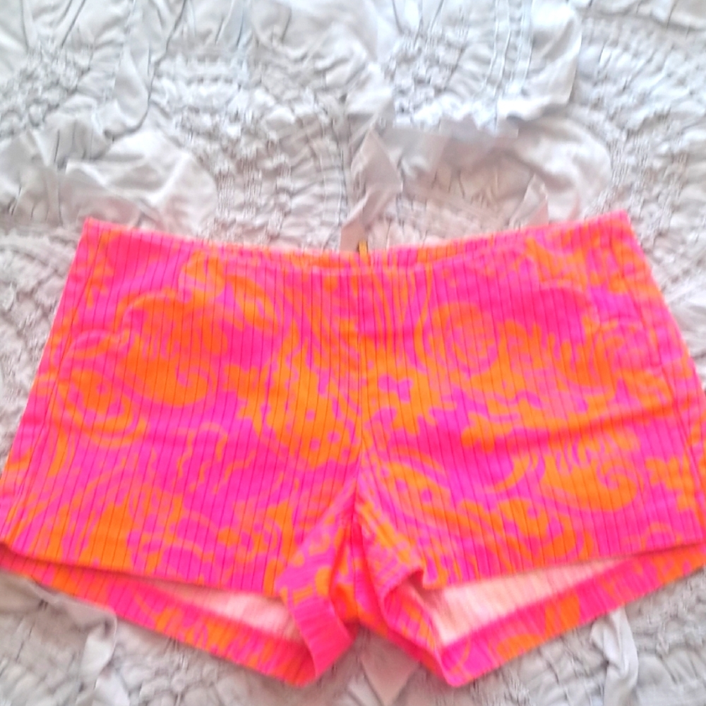 LILLY PULITZER Vibrant Pink and Orange Patterned Shorts